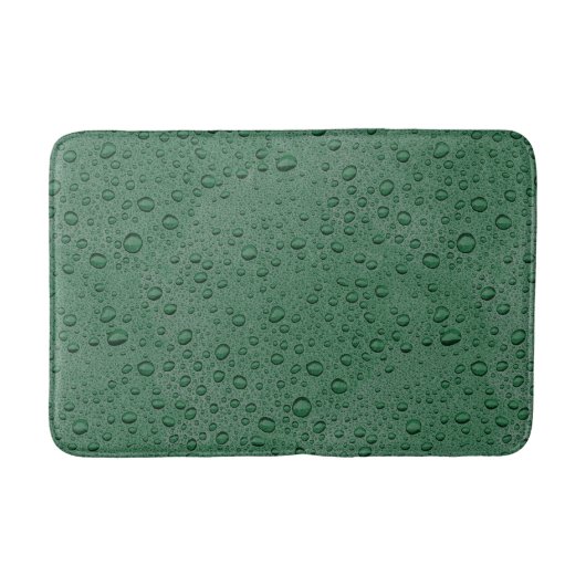 Tapis De Bain gouttelettes d'eau vertes (Devant)
