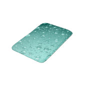 Tapis De Bain Gouttes de pluie Abstraite Turquoise-verte métalli (Angle)