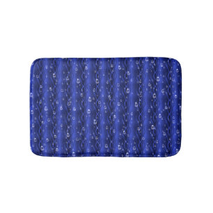 Tapis De Bain gouttes de pluie sur le métal bleu