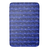 Tapis De Bain gouttes de pluie sur le métal bleu (devant Vertical)