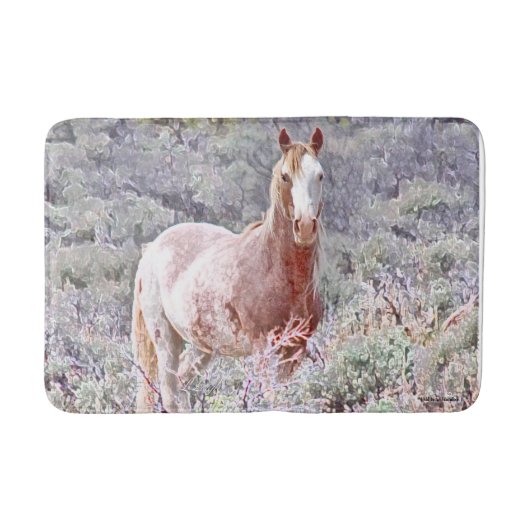 Tapis De Bain Grace sauvage, Stallion rouge Mat de bain (Devant)