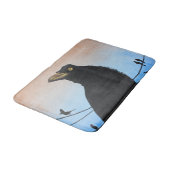 Tapis De Bain Grackle Austin Texas Bird Nature Peinture de la fa (Angle)