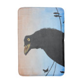 Tapis De Bain Grackle Austin Texas Bird Nature Peinture de la fa (Devant (Vertical))
