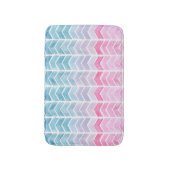 Tapis De Bain Gradient Chevron : Aquarelle Motif Herringbone. (Devant (Vertical))