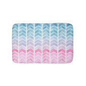 Tapis De Bain Gradient Chevron : Aquarelle Motif Herringbone. (Devant)