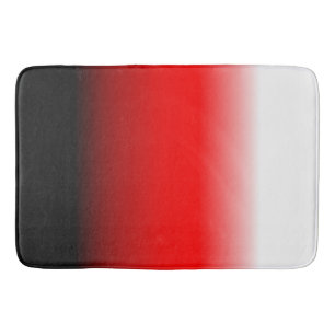 Tapis De Bain Gradient noir, rouge et blanc