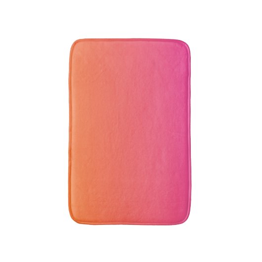 Tapis De Bain Gradient orange et rose (Devant (Vertical))
