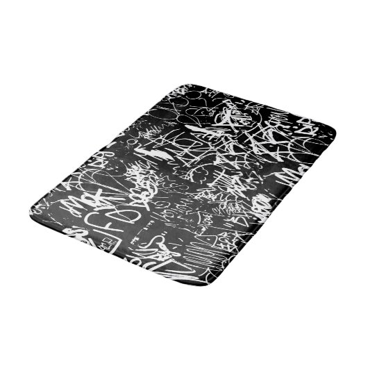 Tapis De Bain Graffiti Collage Abstrait Motif d'impression (Angle)