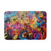 Tapis De Bain Graffiti Notes musicales Bath Mat (Devant)