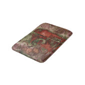 Tapis De Bain Graffiti peint Grunge Automne Rouge Vert rouille (Angle)
