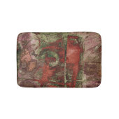 Tapis De Bain Graffiti peint Grunge Automne Rouge Vert rouille (Devant)