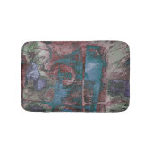 Tapis De Bain Graffiti peint Grunge | Taupe bleu rouille (Devant)