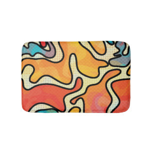 Tapis De Bain Graffiti urbain : Texture d'art sans transparence.
