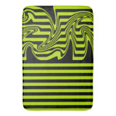 Tapis De Bain Graines et torrents - Lime vert et noir (devant Vertical)
