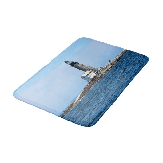 Tapis de bain grand format Halfway Rock Lighthouse (Angle)