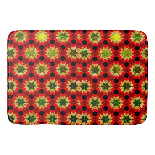 Tapis de bain grand format vibrant à motif numériq (Devant)