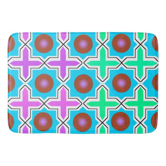 Tapis de bain grand format vibrant à motif numériq (Devant)
