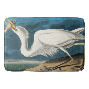 Tapis De Bain Grand héron blanc, 1835, Les oiseaux d'Amérique