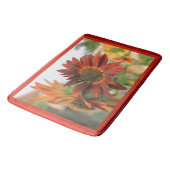 Tapis De Bain Grand Mat Bain Orange Fleur (Angle)