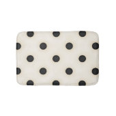 Tapis De Bain Grand Pois noir et blanc antique (Devant)