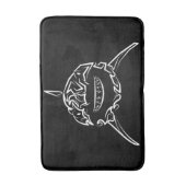 Tapis De Bain Grand requin blanc de la tribu noire et blanche (Devant (Vertical))