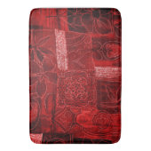 Tapis de bain Grand Rouge Floral Impression Patchw (devant Vertical)