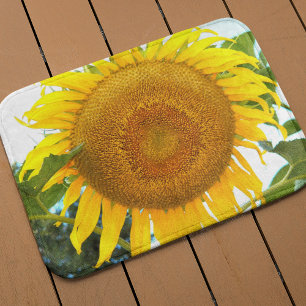 Tapis De Bain Grand tournesol jaune Floral