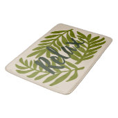 Tapis De Bain Grande feuille verte Nature 'Relax' Citation (Angle)