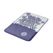 Tapis De Bain Grande Fleur Bleue (Angle)