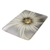 Tapis De Bain Grande Fleur d'ivoire, Abstrait Art Fractal Modern (Angle)