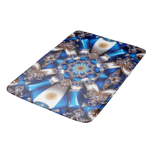 Tapis De Bain Grande natte de bain aux couleurs argentines (Angle)