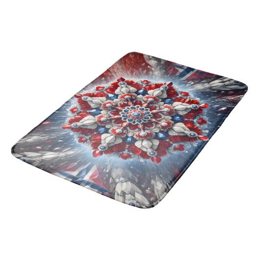 Tapis De Bain Grande natte de bain aux couleurs norvégiennes (Angle)