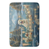 Tapis De Bain Grande Pyrénées Noël Festive Voyage (devant Vertical)