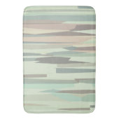 Tapis De Bain Grandes Abstraites vertes et pêche (devant Vertical)