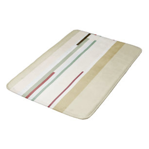 Tapis De Bain Grandes Abstraites vertes et rouges