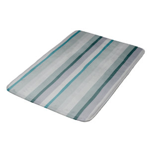 Tapis De Bain Grandes Abstraites vertes et turquoise