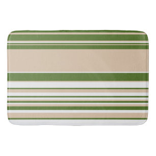 Tapis De Bain Grandes complexes - Blanc, Sable et Vert Palme