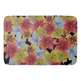 Tapis De Bain grandes et audacieuses fleurs colorées florales