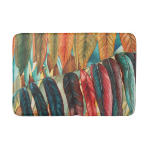 Tapis De Bain grandes feuilles d'automne conceptuelles aux coule