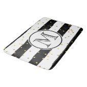 Tapis De Bain Grandes taches noires et blanches (Angle)