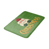 Tapis De Bain Grandes vertes avec Noël or et Père Noël (Angle)