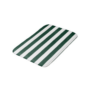 Tapis De Bain Grandes vertes foncées et blanches