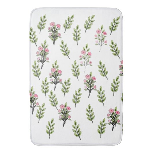 Tapis De Bain Grands bouquets roses (devant Vertical)