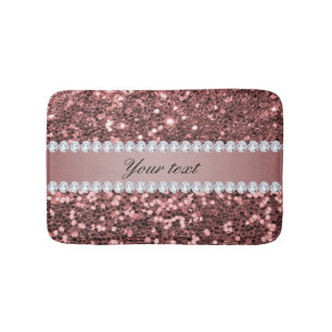 Tapis De Bain Grands parties scintillantes et diamants roses de