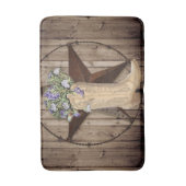 Tapis De Bain grange rustique fleur sauvage cowboy western star (Devant (Vertical))