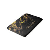 Tapis De Bain Granite noir et doré (Angle)