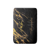 Tapis De Bain Granite noir et doré (Devant (Vertical))