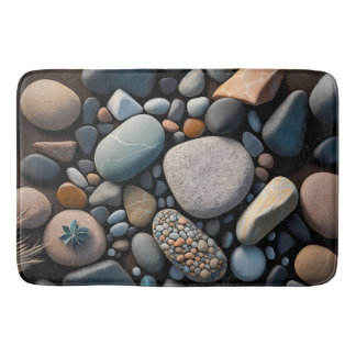 Tapis De Bain Graphique 3D River Rocks