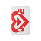 Tapis De Bain Graphique d'amour cool, Rouge (Devant (Vertical))