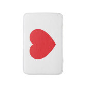 Tapis De Bain Graphique de cœur rouge blanc moderne simple (Devant (Vertical))